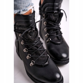 Women's Black Warm Boots with Cubic Zirconia Gisele 4