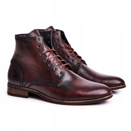 KENT Men's boots with brown leather boots Bruno 1