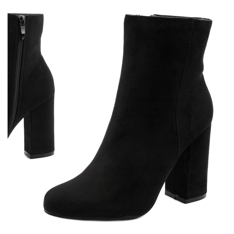 Black suede ankle boots on the Wenonah post 1
