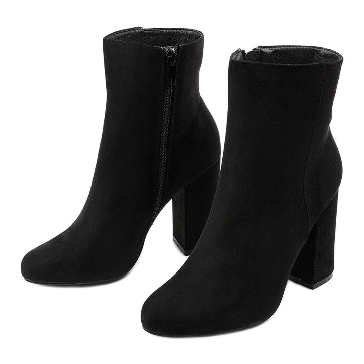 Black suede ankle boots on the Wenonah post 2