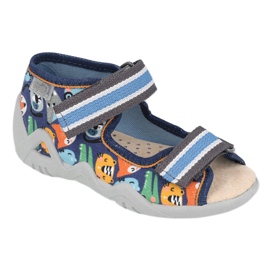 Befado yellow children's shoes 350P013 navy blue blue orange grey 1