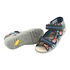 Befado yellow children's shoes 350P013 navy blue blue orange grey 4