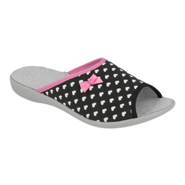 Befado women's shoes pu 254D108 white black pink 1