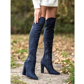Sweet Shoes High Boots In Spitz navy blue blue 2