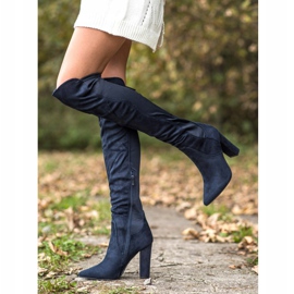 Sweet Shoes High Boots In Spitz navy blue blue 1