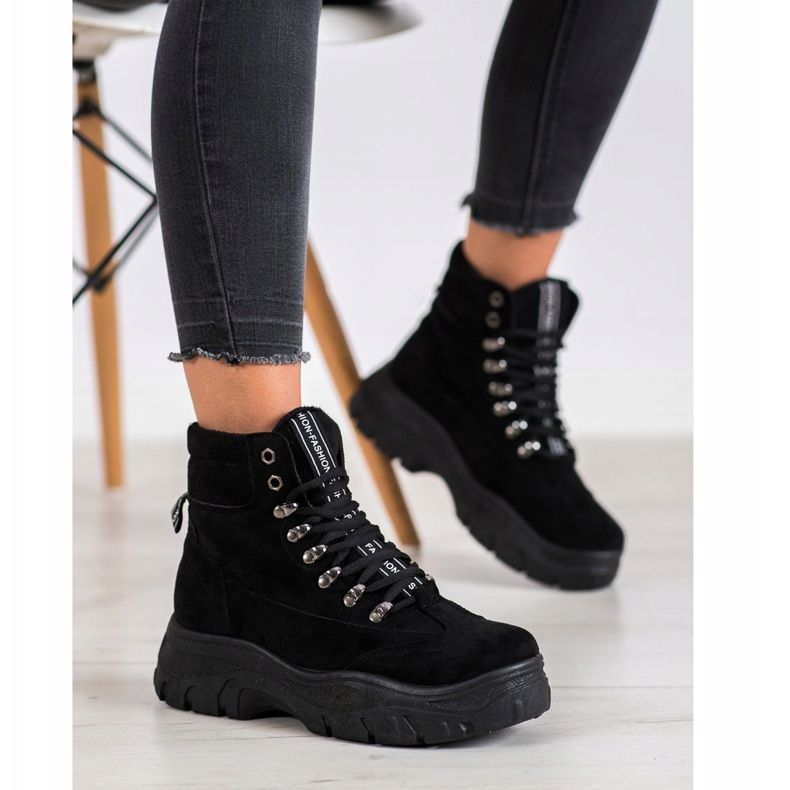 SHELOVET Black Fashion Trappers 1 SHELOVET Black Fashion Trappers 1