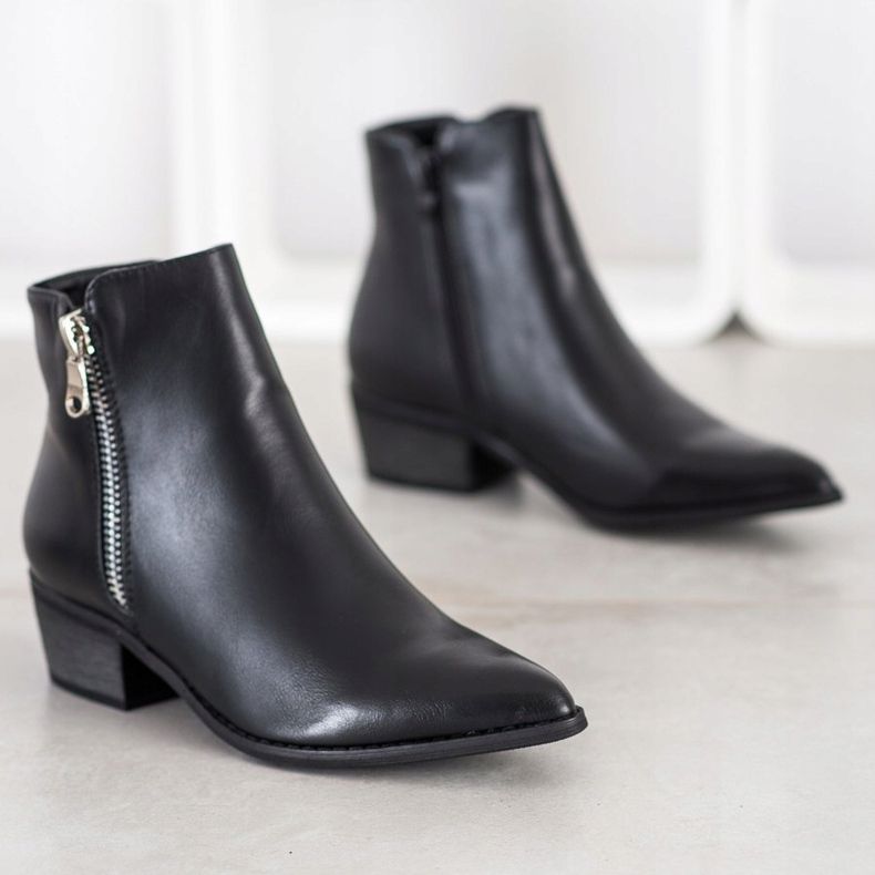 Queentina Comfortable Boots In Spitz black 1