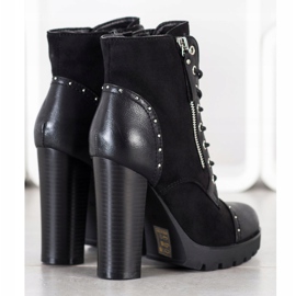 Kayla Rock boots on high heels black 2