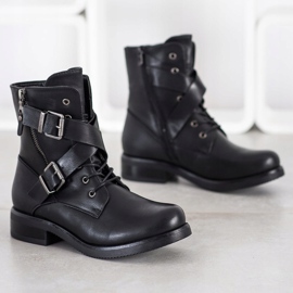 Kayla Classic Workers With Buckles black 1