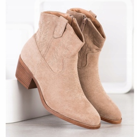 Cm Paris Stylish Suede Cowboy Boots beige 2 Cm Paris Stylish Suede Cowboy Boots beige 2