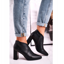 Women's boots on the post Sergio Leone black BT497 2