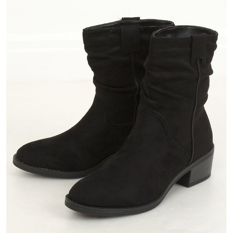 Black low-heeled boots 3345 Black 1 Black low-heeled boots 3345 Black 1