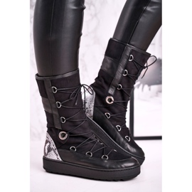 Black Suede with Fur Laura Messi Snow Boots 2054 1