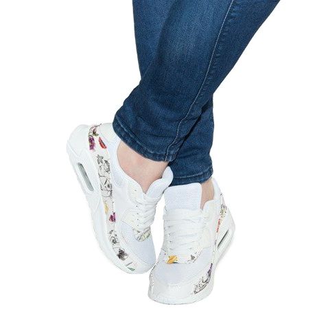 Sports sneakers Flowers R-29 White 1