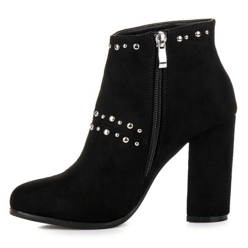 Seastar Suede ankle boots on the post black 3