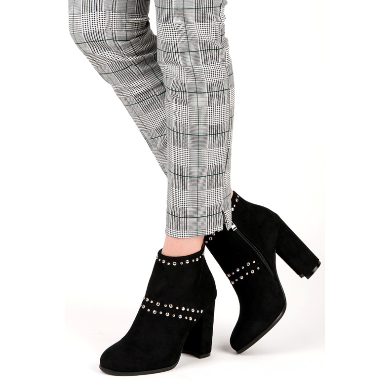 Seastar Suede ankle boots on the post black 2