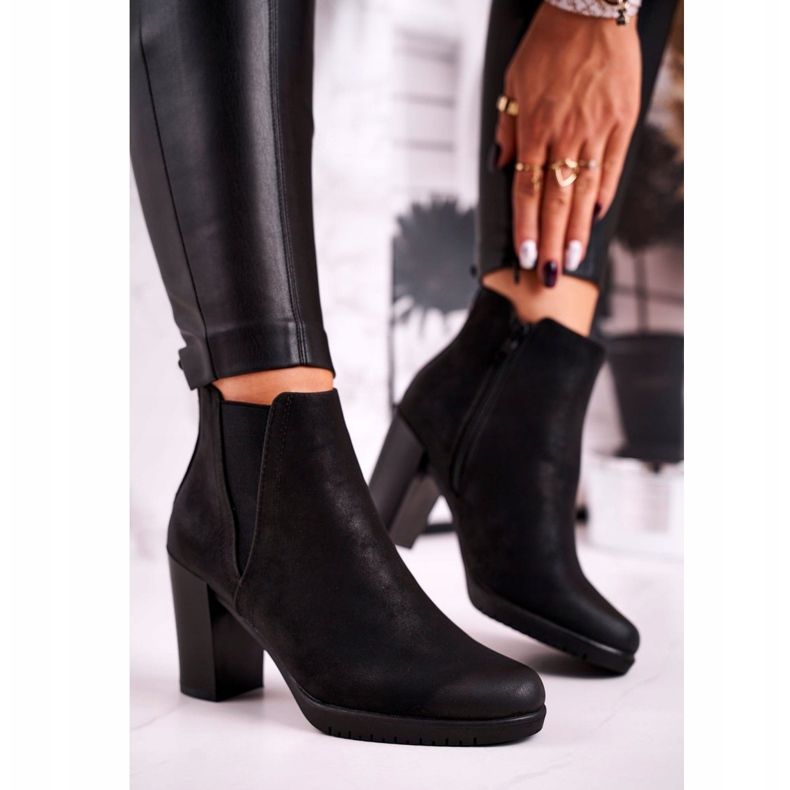 Boots On Heel Sergio Leone Suede Black BT311 2