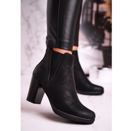 Boots On Heel Sergio Leone Suede Black BT311 1