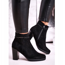 Boots On Heel Sergio Leone Suede Black BT306 1