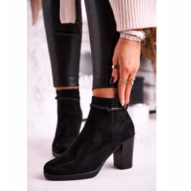 Boots On Heel Sergio Leone Suede Black BT306 2 Boots On Heel Sergio Leone Suede Black BT306 2