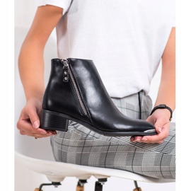 Kayla Stylish boots with a zipper black silver 2