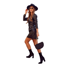 Big Star Women's boots on the post GG274397 black 2