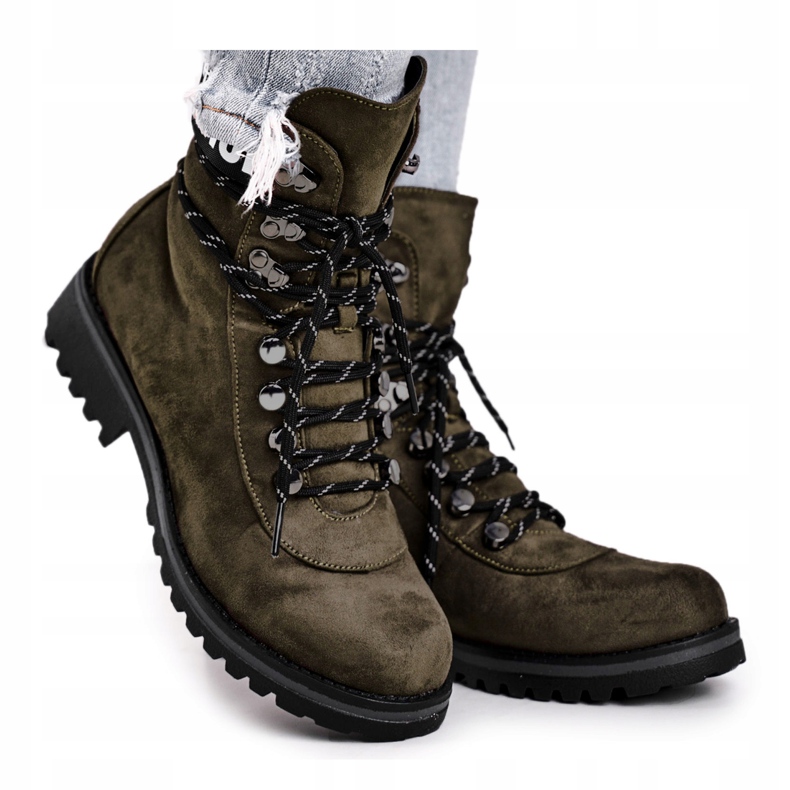 Evento Women's Timber Boots High Khaki 9BT35-1331 Dk.Green black 3 Evento Women's Timber Boots High Khaki 9BT35-1331 Dk.Green black 3