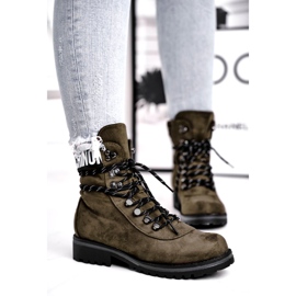 Evento Women's Timber Boots High Khaki 9BT35-1331 Dk.Green black 1 Evento Women's Timber Boots High Khaki 9BT35-1331 Dk.Green black 1