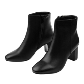 Black eco-leather ankle boots on the Nilandaley post 1