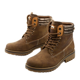 Khaki lace-up boots with lined Halitta 2