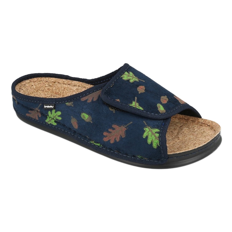 Inblu women's shoes 155D115 navy blue green 1