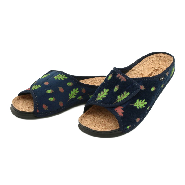 Inblu women's shoes 155D115 navy blue green 3