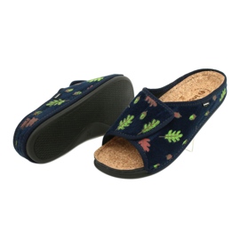 Inblu women's shoes 155D115 navy blue green 4