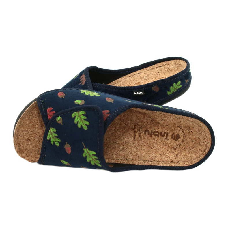 Inblu women's shoes 155D115 navy blue green 5