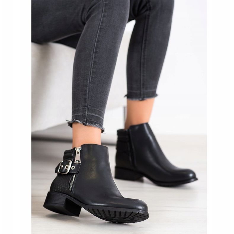 Kayla Casual Boots With Buckle black 1