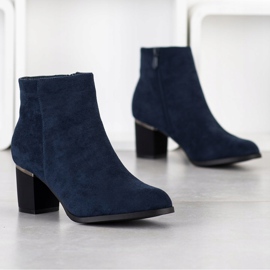 SHELOVET Navy blue suede boots 1 SHELOVET Navy blue suede boots 1