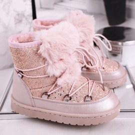 Children's Snow Boots With Fur Light Pink Minnie Mouse 2