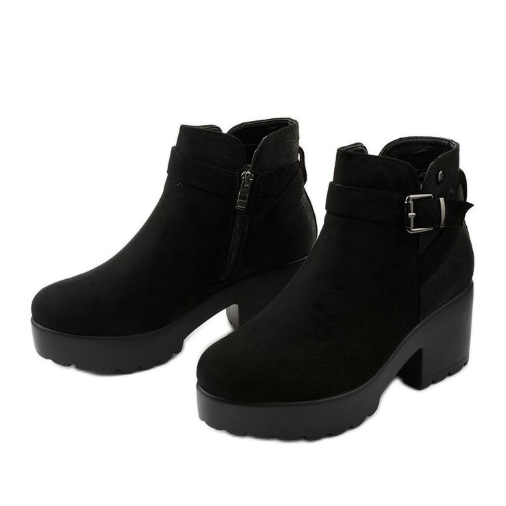 Black Meridvielle platform ankle boots 2