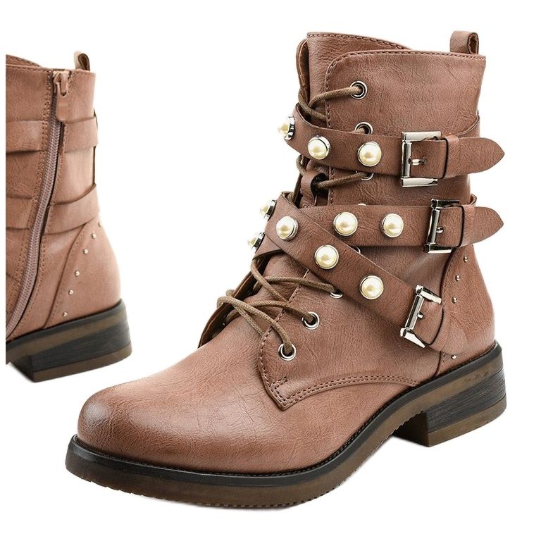 Brown lace-up boots from Sarerris 1