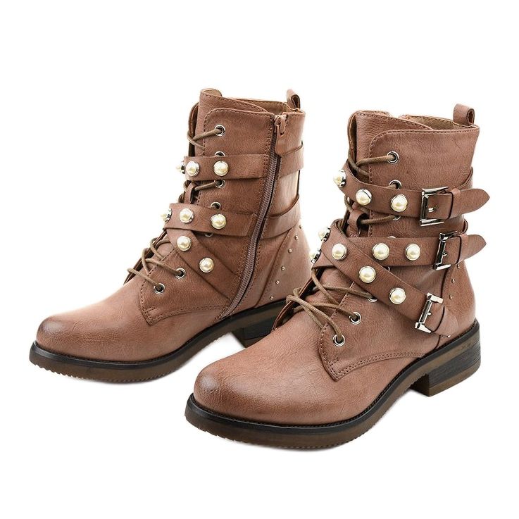 Brown lace-up boots from Sarerris 2