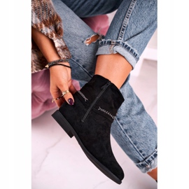 BUGO Black Boots On A Wedge With A Chain Black Eliza 1