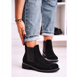 Women's Booties Jodhpur boots Suede Black Meagan 1