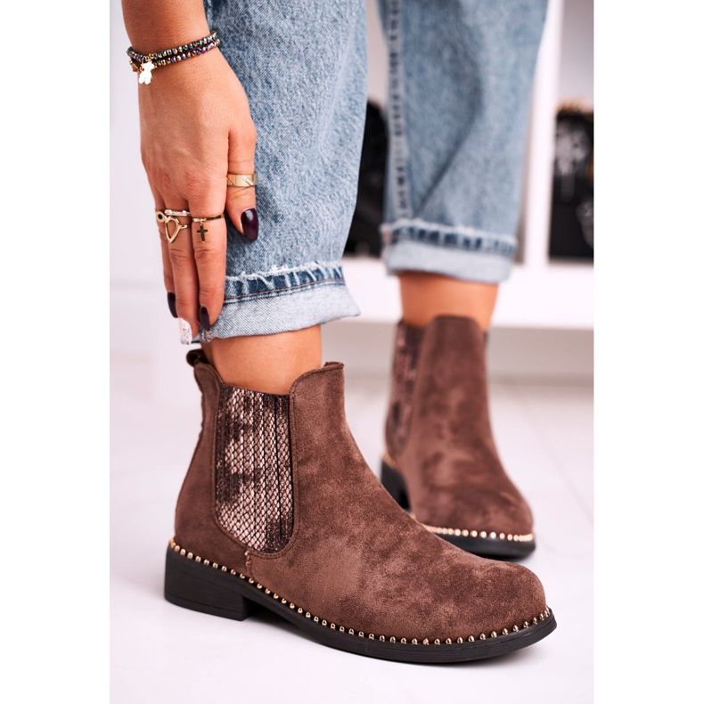 Women's Booties Jodhpur boots Suede Brown Meagan 2