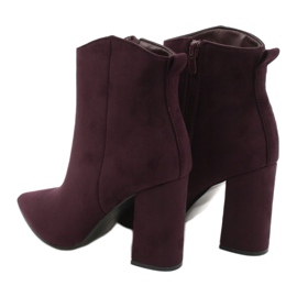 Evento Purple suede ankle boots 6