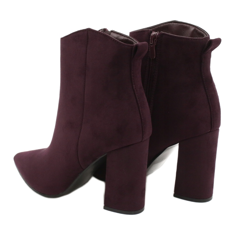 Evento Purple suede ankle boots 6