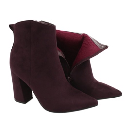 Evento Purple suede ankle boots 7