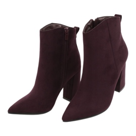 Evento Purple suede ankle boots 5