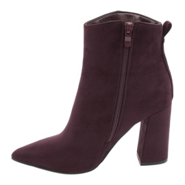 Evento Purple suede ankle boots 4