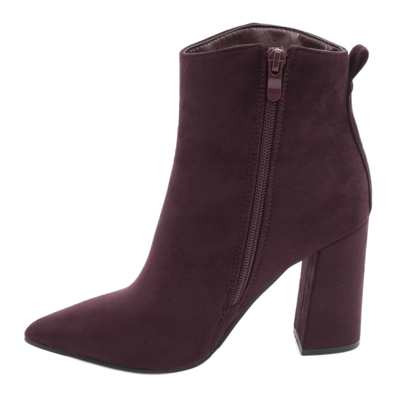 Evento Purple suede ankle boots 4