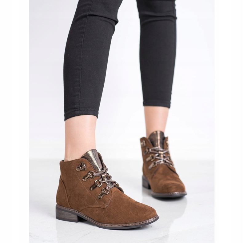 Goodin Elegant lace-up boots brown 1